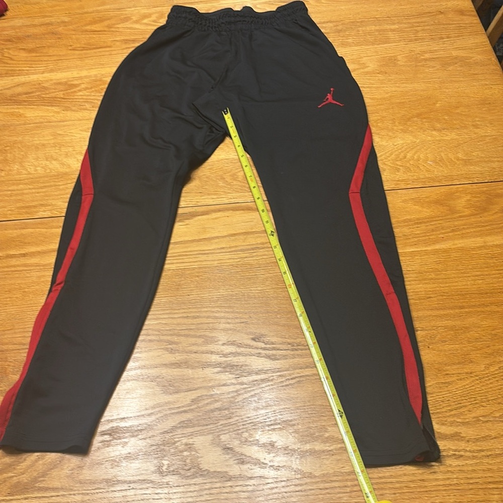 3 piece Jordan outfit Jordan Red Graphic Crewneck Trio with Black Red Logo Pants - Picture 8 of 9